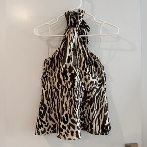 Banana Republic Leopard Print Halter Top